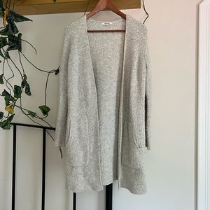 Madewell Light Grey Waffle Knit Sweater, XS